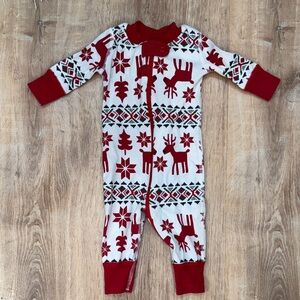 Hanna Andersson Red and White Reindeer Pajamas